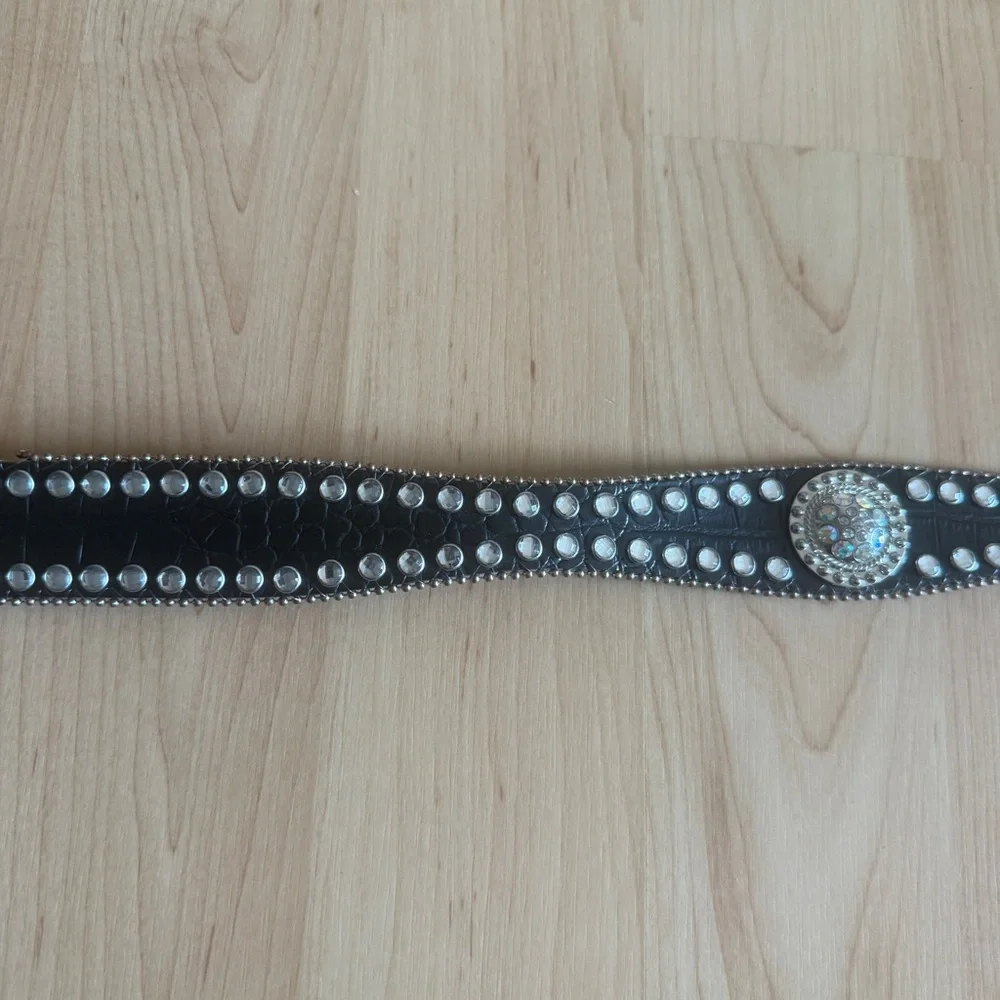 Blazin Roxx Women’s Black Leather Belt, Western Bling Rhinestone Cowgirl Rodeo